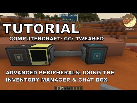 Advanced Peripherals Tutorial - Using Inventory Manager & Chat Box to Dump Inventory to Chest