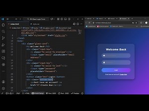 Animated Glass Login Form using HTML & CSS | Transparent Blur Effect Form Design