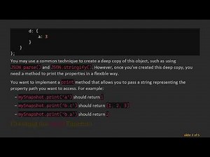 How to Print Deep Copy of an Object with a Custom Function in JavaScript