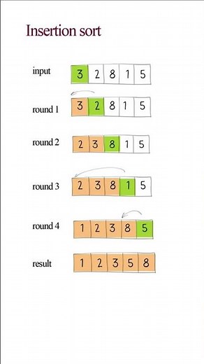 Insertion Sort Explained Step by Step | Sorting Algorithm #programming #recursion #sortingalgorithms