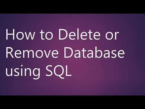 Learn How to Delete or Remove Database using SQL