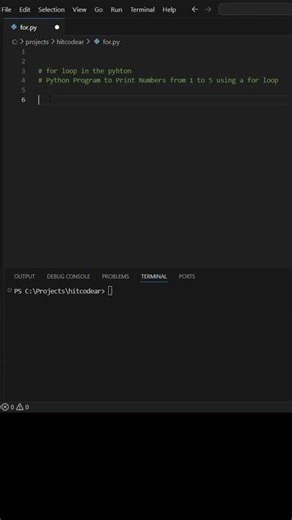 Python For Loop with range() | Print Numbers 1 to 5 🔥#coding #shorts #python