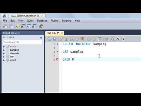 SQL Tutorial - 5: Create, Use and Drop Databases