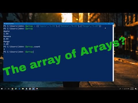 How to use Multidimensional Arrays in PowerShell