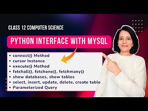 Python Interface with MySQL | REVISION | Class 12 Computer Science | ENGLISH