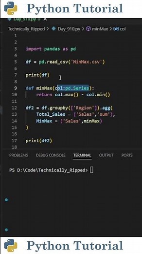 Custom Aggregation In Pandas | Python Tutorial