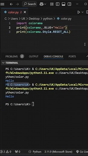 Change Text Color using colorama | Python Tutorial #python