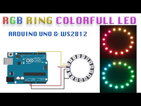 RGB Color ring LED WS2812 with Arduino UNO Code & Connection diagram