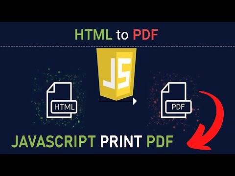 Easy Way To Convert HTML To PDF Using JavaScript | Web Tech