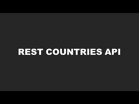 REST Countries API