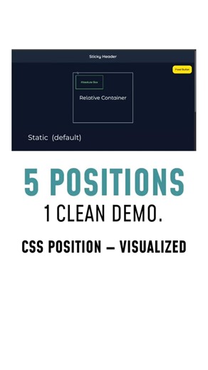 Master CSS Position with One Clean Demo #css