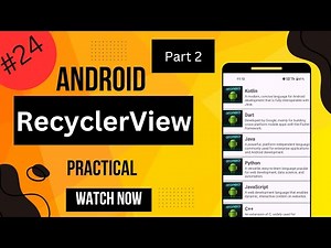 RecyclerView in Android with Kotlin | LayoutManager, GridLayout, Click Events & More(Practical Demo)