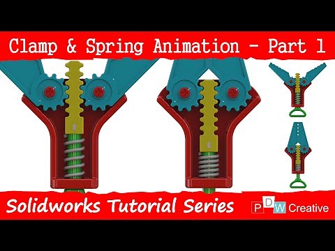 Solidworks tutorial - adaptive spring and gear 1