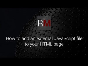 Adding an external JS file to your HTML page