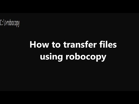 How to transfer files in Windows using Robocopy