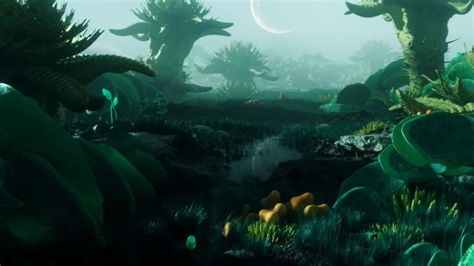 The sights of space alien landscapes