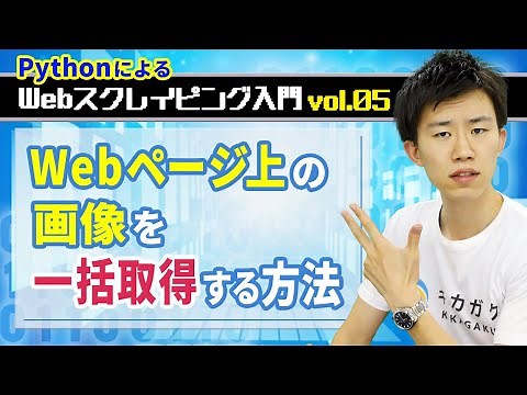【PythonによるWebスクレイピング入門】vol.05：Webページ上の画像を一括取得する方法をわかりやすく解説！