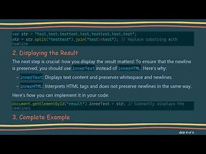 How to Insert a Newline in a Substring Using JavaScript