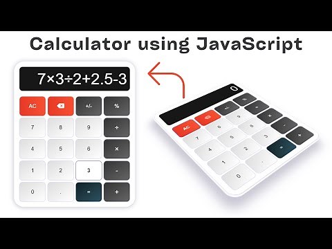 Calculator using HTML, CSS and JavaScript | JavaScript Calculator Project