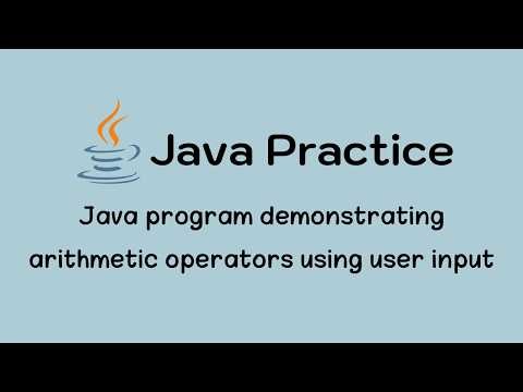 👩‍💻 Java program demonstrating arithmetic operators using user input