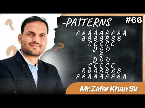Python Alphabet Pattern Program | Symmetric Alphabet Pyramid Explained by Zafar Khan Sir