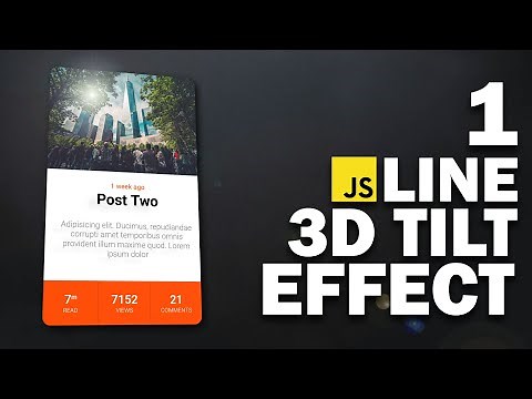 Create Tilt Effect with 1 JavaScript Line | Tilt.js Tutorial