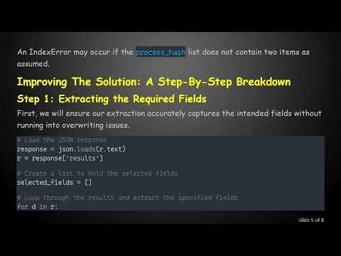 Extracting Specific Fields from a JSON Dictionary in Python