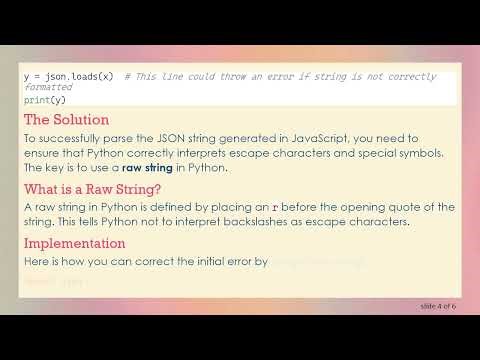 How to Parse a JSON in Python Created Using JavaScript