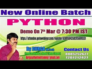 PYTHON Online Training in DURGASOFT
