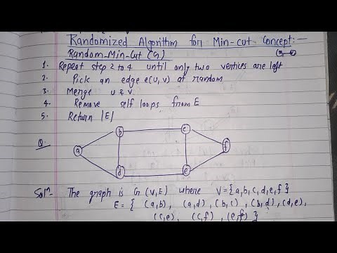 Randomized algorithm for min cut concept | DAA ( AOA) | Lec-30