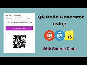 Generate QR Code using HTML, CSS and JavaScript | Project with Source Code