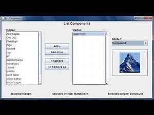 Java GUI List Components