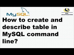 How to create and describe table in MySQL command line? | CREATE TABLE statement in MYSQL