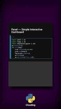 Panel — Simple Interactive Dashboard