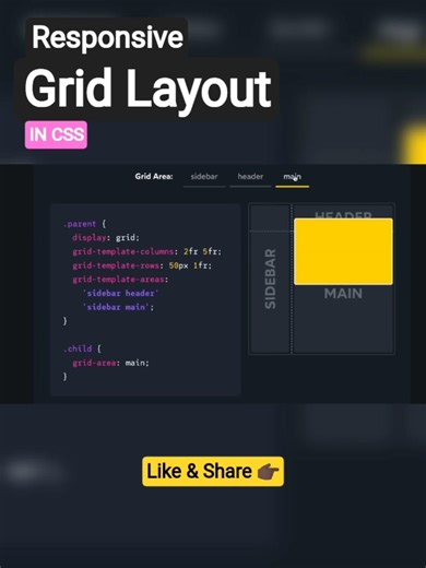 🎡 Responsive Grid Layout #css #html #javascript #animation #webdevelopment #tips #how #coding #ai #x