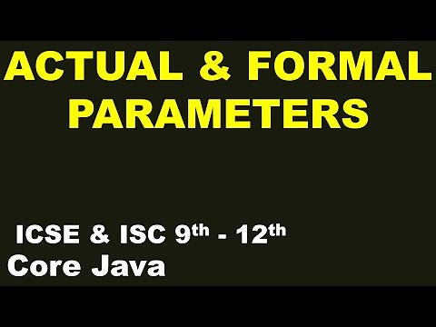 Actual & Formal Parameters in Java | Function in Java