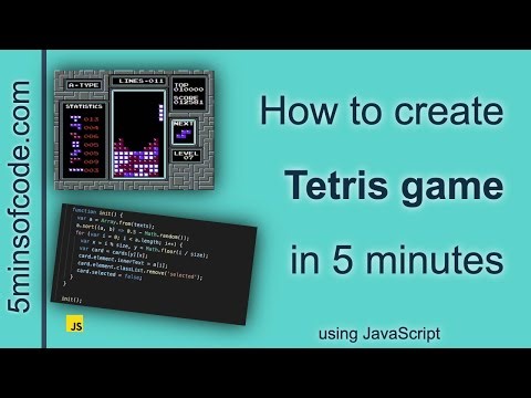 Tetris game in 5 minutes - JavaScript - 5minsofcode.com