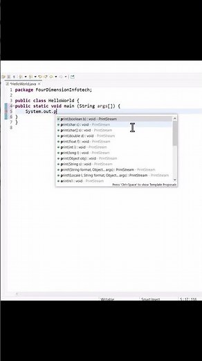 How to Create Hello World Java Program in Eclipse IDE | Java Tutorial for Beginners