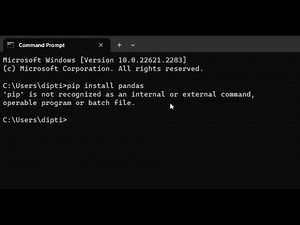 How to Install Pandas using Pip command in Python