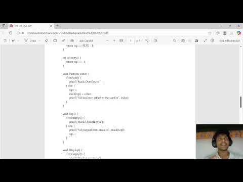 Implementation of Stack using Array