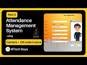 2. Attendance Management System using Camera, QR Code in Java - User Registration (Mysql, Netbeans)