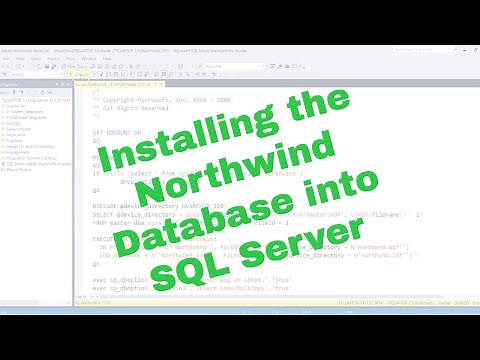 Installing the Northwind Database into SQL Server
