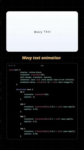 🔥 Wavy Text Animation in HTML & CSS ✨ | Easy Tutorial 🚀