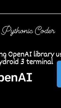 Installing OpenAI library using Pydroid 3 terminal | How to install OpenAI in Python |#video #openai