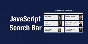 Build a JavaScript Search Bar