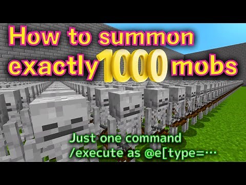 How to summon exactly 1000 mobs at once in one command / JAVA / Bedrock: See description / minecraft