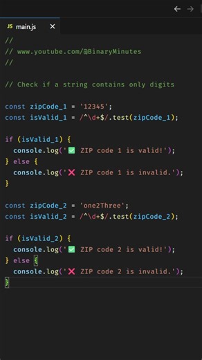 JavaScript | Check if a string contains only digits