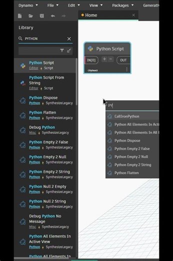 Revit Dynamo Shorts How To Get Python Script Node R6.1