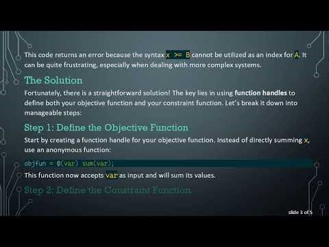 How to Solve Inequality Indexing Issues with Optimization Variables in MATLAB