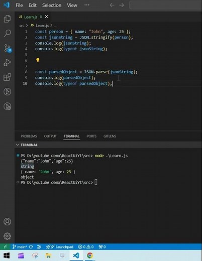 How to use JSON.stringify() and JSON.parse() in Javascript || How to Convert Value to String in Js